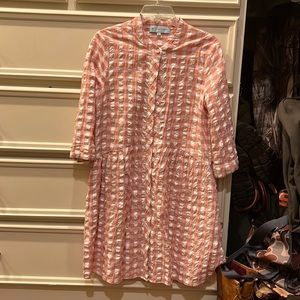 Tuckernuck pink check dress, size medium